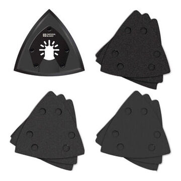 Sanding Pad Oscillating Triangle, Plastic And Sand Paper, 3-1/2 In, 0.116 Lb
