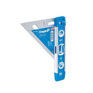Rafter Square Combo, Aluminum, Plastic, Silver/Blue, 7.25 in X 9 in