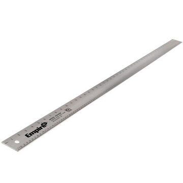 1-Stage Heavy-Duty Straight Edge, Aluminum, 2 in x 48 in, 1/16 in, 8th and 16th Graduations