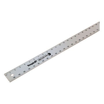 Ruler Heavy-duty Straight Edge, Aluminum, 2 In X 96 In, 1/16 In, 8th And 16th Graduations
