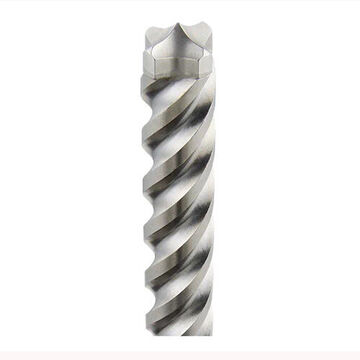 4-Cutter Rotary Hammer Drill Bit, 45/64 in Shank, 9/16 in Dia x 21 in lg, Solid Head Carbide