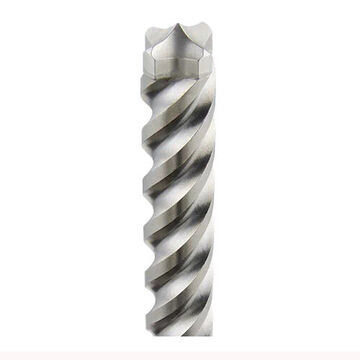 Drill Bit 4-cutter Rotary Hammer, 45/64 In Shank, 5/8 In Dia X 60 In Lg, Solid Head Carbide
