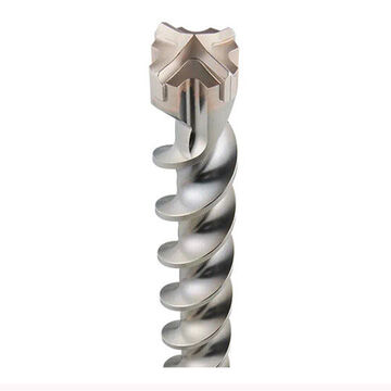 Drill Bit 4-cutter Rotary Hammer, 45/64 In Shank, 1-1/2 In Dia X 23 In Lg, Solid Head Carbide