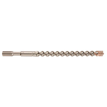 4-Cutter Rotary Hammer Drill Bit, 3/4 in Shank, 5/8 in Dia x 10 in lg, Carbide