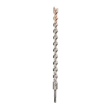 2-Cutter Rotary Hammer Drill Bit, 25/64 in Shank, 7/8 in Dia x 16 in lg, Carbon Steel