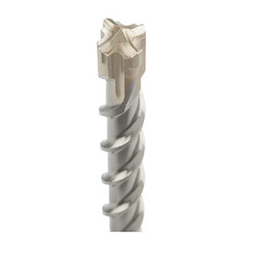 Drill Bit 4-cutter Rotary Hammer, 13/32 In Shank, 7/8 In Dia X 8 In Lg, Solid Head Carbide