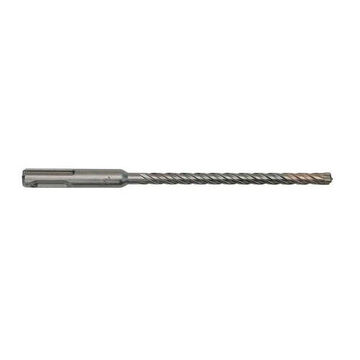 4-Cutter Rotary Hammer Drill Bit, 13/32 in Shank, 1/4 in Dia x 10 in lg, Solid Head Carbide