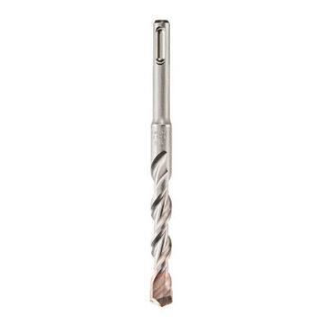 2-Cutter Rotary Hammer Drill Bit, 25/64 in Shank, 7/8 in Dia x 16 in lg, Carbon Steel