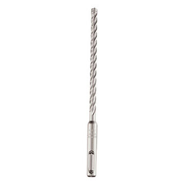 Drill Bit 4-cutter Rotary Hammer, 13/32 In Shank, 3/16 In Dia X 4 In Lg, Solid Head Carbide
