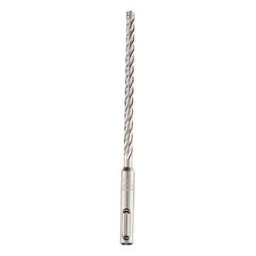 4-Cutter Rotary Hammer Drill Bit, 13/32 in Shank, 3/16 in Dia x 8 in lg, Solid Head Carbide