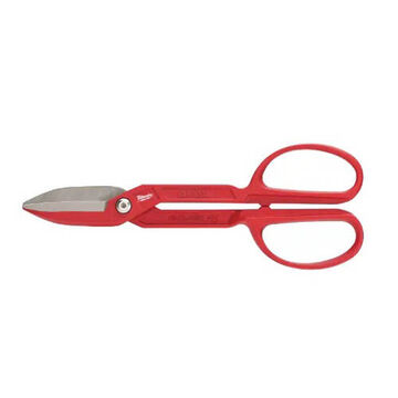 Snip Left, Right, Straight Tinner, Red, Silver, 20 Ga Cold Rolled Steel/22 Ga Stainless Steel, 3 X 12 In