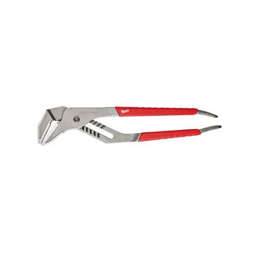 Plier Straight Jaw, Polished, Steel, Comfort Grip, 4-1/4 X 2.41 X 33/64 In