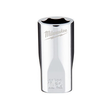 Socket Standard Length Impact, 1/4 In Drive, 11/32 In Socket, 4.92 In Lg, Vanadium Steel