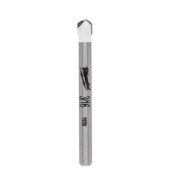 Drill Bit Single End Jobber, Round, 1/8 In Shank, 3/16 In Dia, 2 In, Carbide