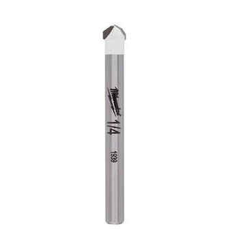 Drill Bit Single End Jobber, Round, 0.1562 In Shank, 1/4 In Dia, 2-1/4 In, Carbide