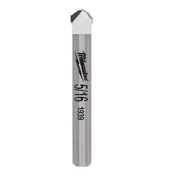Single End Jobber Drill Bit, Round, 3/16 in Shank, 5/16 in Dia, 2-1/4 in, Carbide