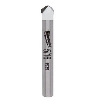 Drill Bit Single End Jobber, Round, 3/16 In Shank, 5/16 In Dia, 2-1/4 In, Carbide