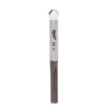 Drill Bit Single End Jobber, 3-flat, 3/8 In Shank, 3/8 In Dia, 3-3/4 In, Carbide