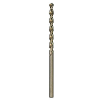 Twist Jobber Drill Bit, Round, 3/8 in Shank, 3/32 in Dia, 2.68 in lg, Steel