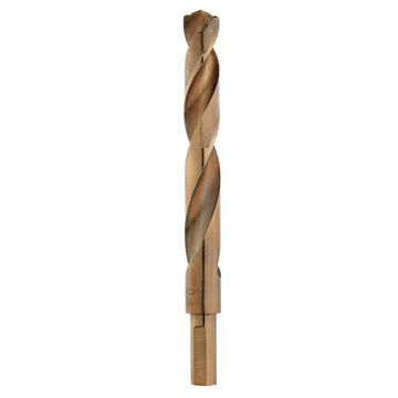 Twist Jobber Drill Bit, 3-Flat, 9/32 in Shank, 9/32 in Dia, 4.33 in, Steel