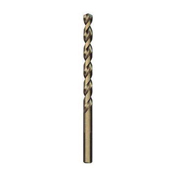 Twist Jobber Drill Bit, 3-Flat Reduced, 3/8 in Shank, 1/2 in Dia, 5.12 in lg, Steel