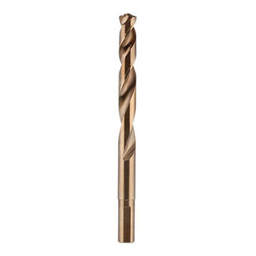 Twist Jobber Drill Bit, 3-Flat Reduced, 3/8 in Shank, 10.5 mm Dia, 5.2 in lg, Cobalt