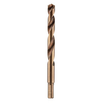 Twist Jobber Drill Bit, 3-Flat Reduced, 3/8 in Shank, 12 mm Dia, 5.9 in lg, Cobalt