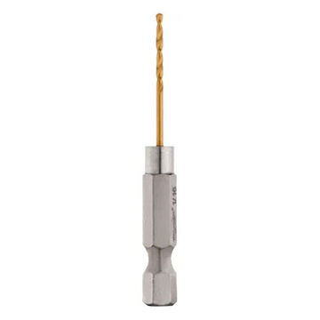 Impact-Duty Jobber Drill Bit, Hex, 1/4 in Shank, 1/16 in Dia, 2-1/4 in lg, High Speed Steel