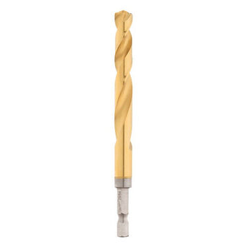 Bit Impact-duty Jobber Drill, Hex, 1/4 In Shank, 25/64 In Dia, 4.72 In Lg, High Speed Steel