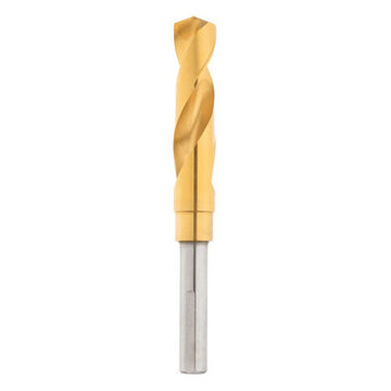 Impact-Duty Jobber Drill Bit, 3-Flat, 1/2 in Shank, 5/8 in Dia, 6 in lg, High Speed Steel