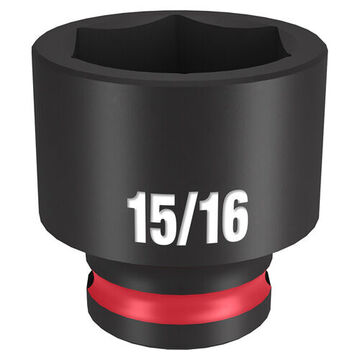Socket Standard Length Impact, 3/8 In Drive, 15/16 In Socket, 1.34 In Lg, Forged Steel
