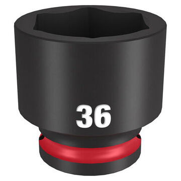 Socket Standard Length Impact, 1/2 In Drive, 36 Mm Socket, 1.89 In Lg, Forged Steel