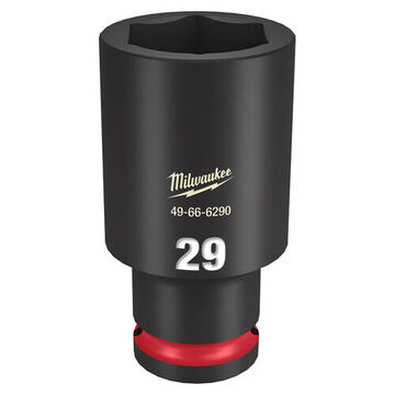 Socket Deep Length Impact, 1/2 In Drive, 29 Mm Socket, 3.07 In Lg, Forged Steel