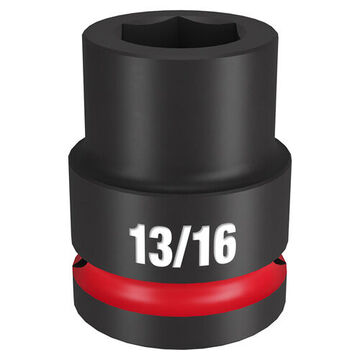 Socket Standard Length Impact, 3/4 In Drive, 13/16 In Socket, 2.08 In Lg, Forged Steel