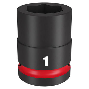 Socket Standard Length Impact, 3/4 In Drive, 1 In Socket, 2.8 In Lg, Forged Steel
