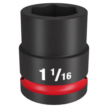 Socket Standard Length Impact, 3/4 In Drive, 1-1/16 In Socket, 2.08 In Lg, Forged Steel