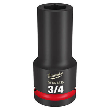 Deep Length Impact Socket, 3/4 in Drive, 3/4 in Socket, 3.54 in lg, Forged Steel