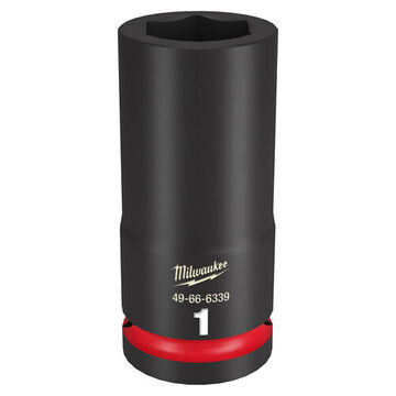 Deep Length Impact Socket, 3/4 in Drive, 1 in Socket, 3.54 in lg, Forged Steel