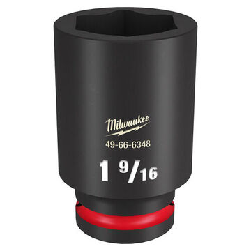 Socket Deep Length Impact, 3/4 In Drive, 1-9/16 In Socket, 3.54 In Lg, Forged Steel