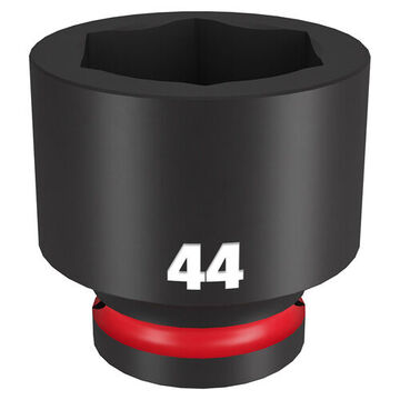 Standard Length Impact Socket, 3/4 in Drive, 44 mm Socket, 2.44 in lg, Forged Steel