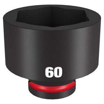 Socket Standard Length Impact, 3/4 In Drive, 60 Mm Socket, 3.31 In Lg, Forged Steel