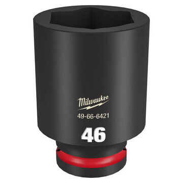 Socket Deep Length Impact, 3/4 In Drive, 46 Mm Socket, 2.6 In Lg, Forged Steel