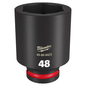 Socket Deep Length Impact, 3/4 In Drive, 48 Mm Socket, 2.72 In Lg, Forged Steel
