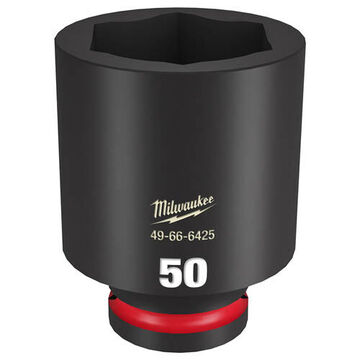 Socket Deep Length Impact, 3/4 In Drive, 50 Mm Socket, 2.83 In Lg, Forged Steel