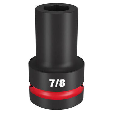 Deep Length Impact Socket, 1 in Drive, 7/8 in Socket, 3.54 in lg, Forged Steel