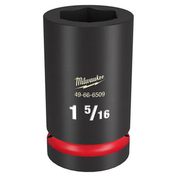 Deep Length Impact Socket, 1 in Drive, 1-5/16 in Socket, 3.62 in lg, Forged Steel