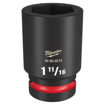 Socket Deep Length Impact, 1 In Drive, 1-11/16 In Socket, 2.52 In Lg, Forged Steel