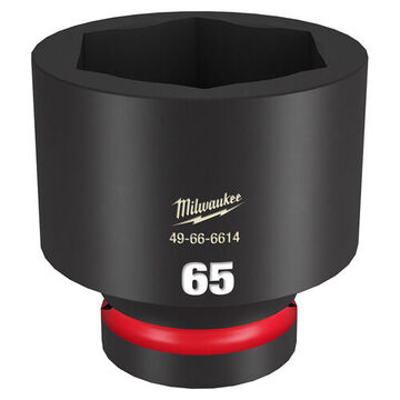 Socket Standard Length Impact, 1 In Drive, 65 Mm Socket, 3.62 In Lg, Forged Steel