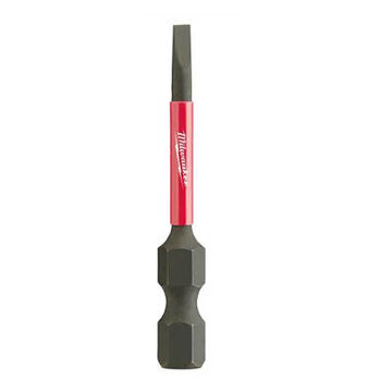Impact Screwdriver Bit, 7/64 in, 2 in lg, Slotted Point, Alloy Steel