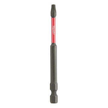 Bit Impact Screwdriver, No. 2, 3-1/2 In Lg, Square Point, Alloy Steel
